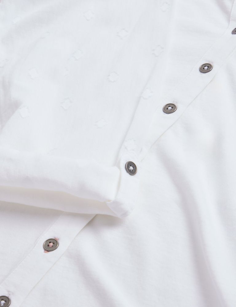 Pure Cotton Jersey Woven Collared Shirt 6 of 6