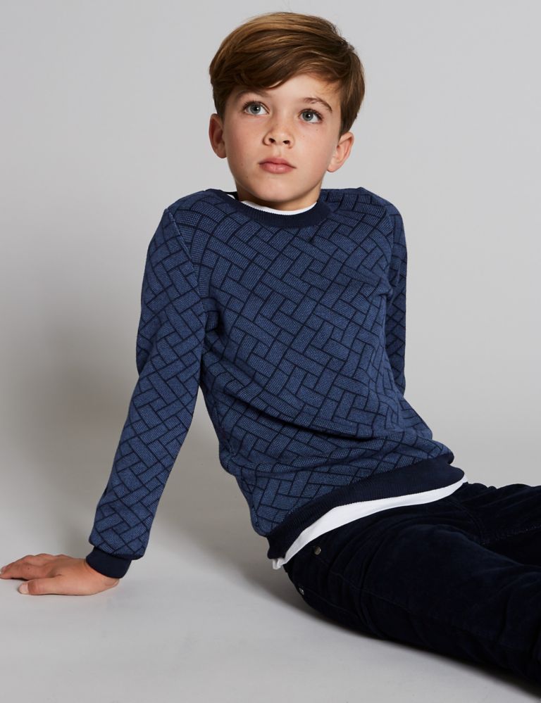 Pure Cotton Jumper (3-16 Years) 1 of 4