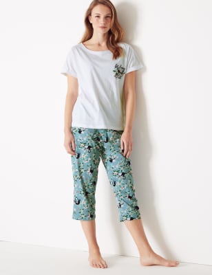 Ladies deals cropped pyjamas