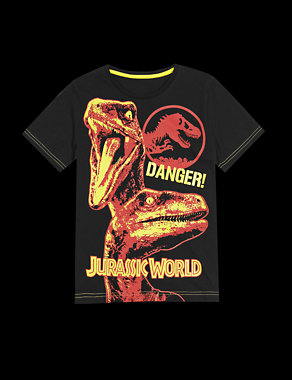 Pure Cotton Jurassic World T-Shirt (5-14 Years) Image 2 of 3