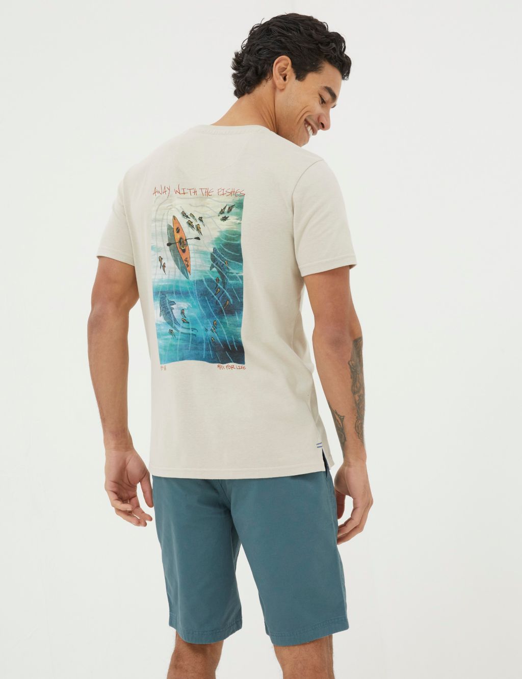 Pure Cotton Kayak Graphic Crew Neck T-Shirt 1 of 5