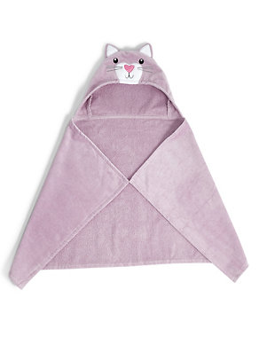Pure Cotton Kitten Poncho Towels Image 2 of 3