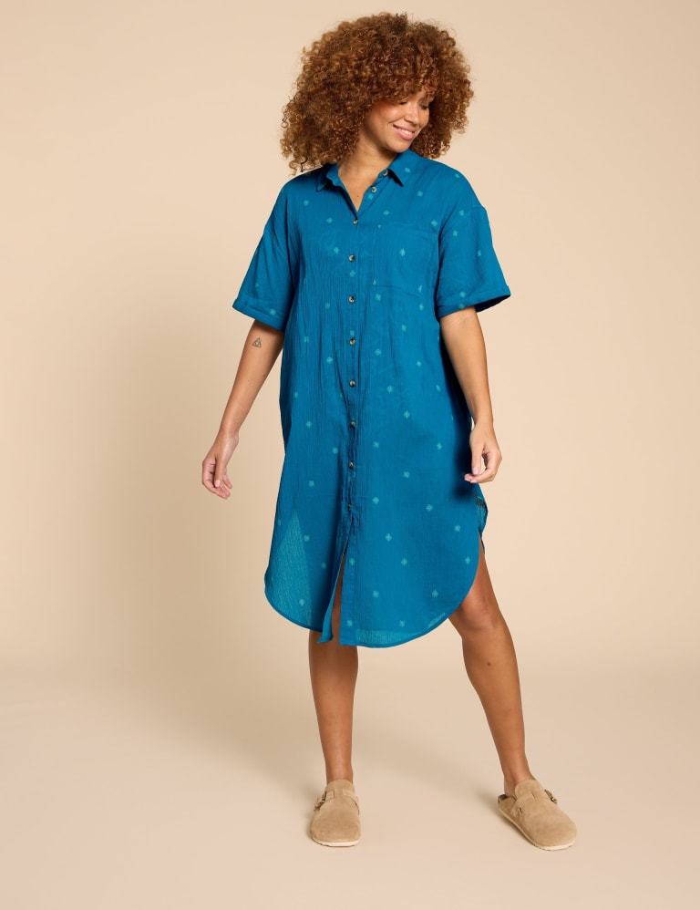 Pure Cotton Knee Length Beach Dress 1 of 6