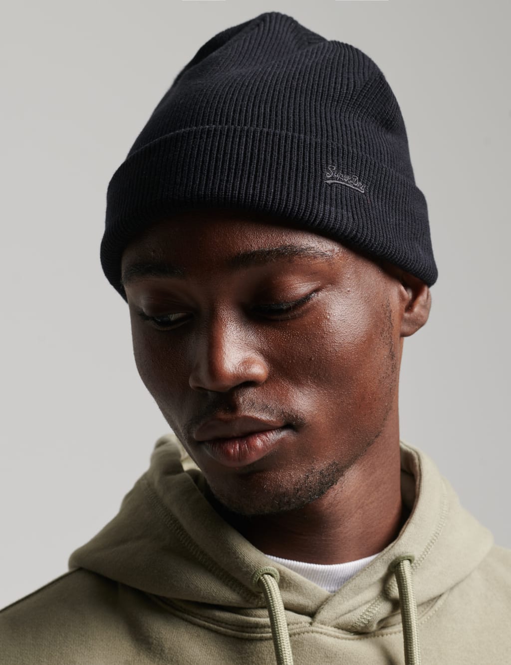 Pure Cotton Knitted Beanie Hat Superdry M S
