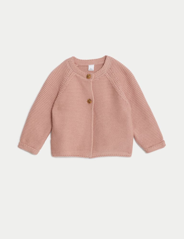 Pure Cotton Knitted Cardigan (0-1 Yrs) | M&S Collection | M&S