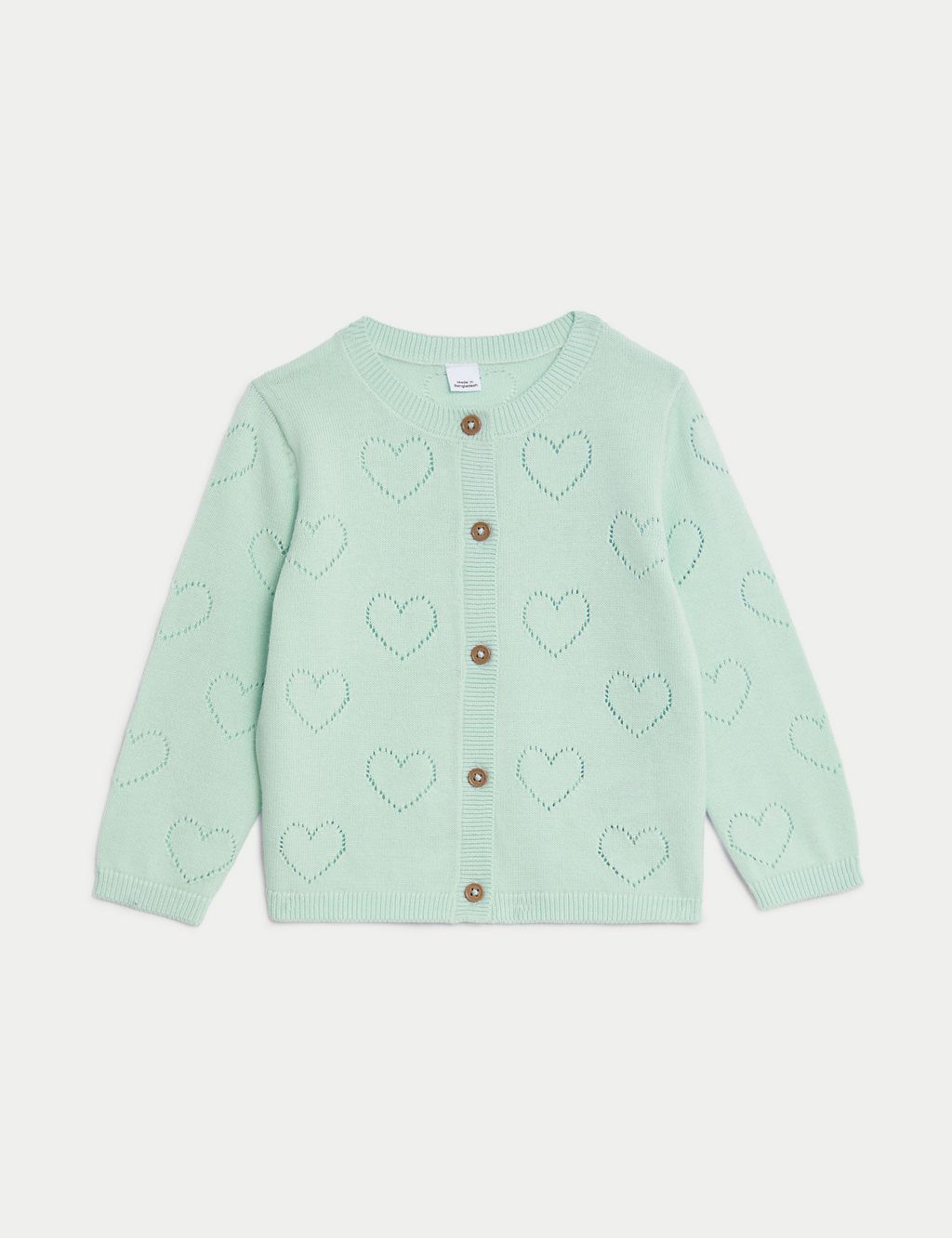 Pure Cotton Knitted Cardigan (0-3 Yrs) 1 of 5