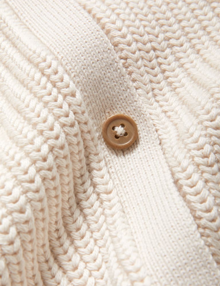 Pure Cotton Knitted Cardigan 0 3 Yrs