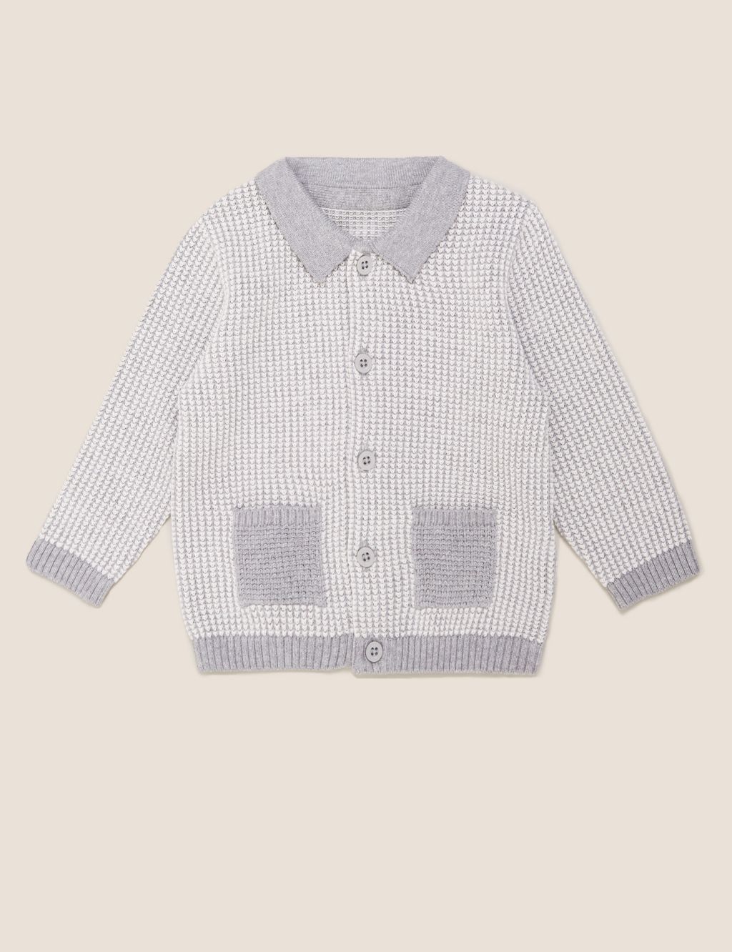 Pure Cotton Knitted Cardigan (0-3 Yrs) | M&S