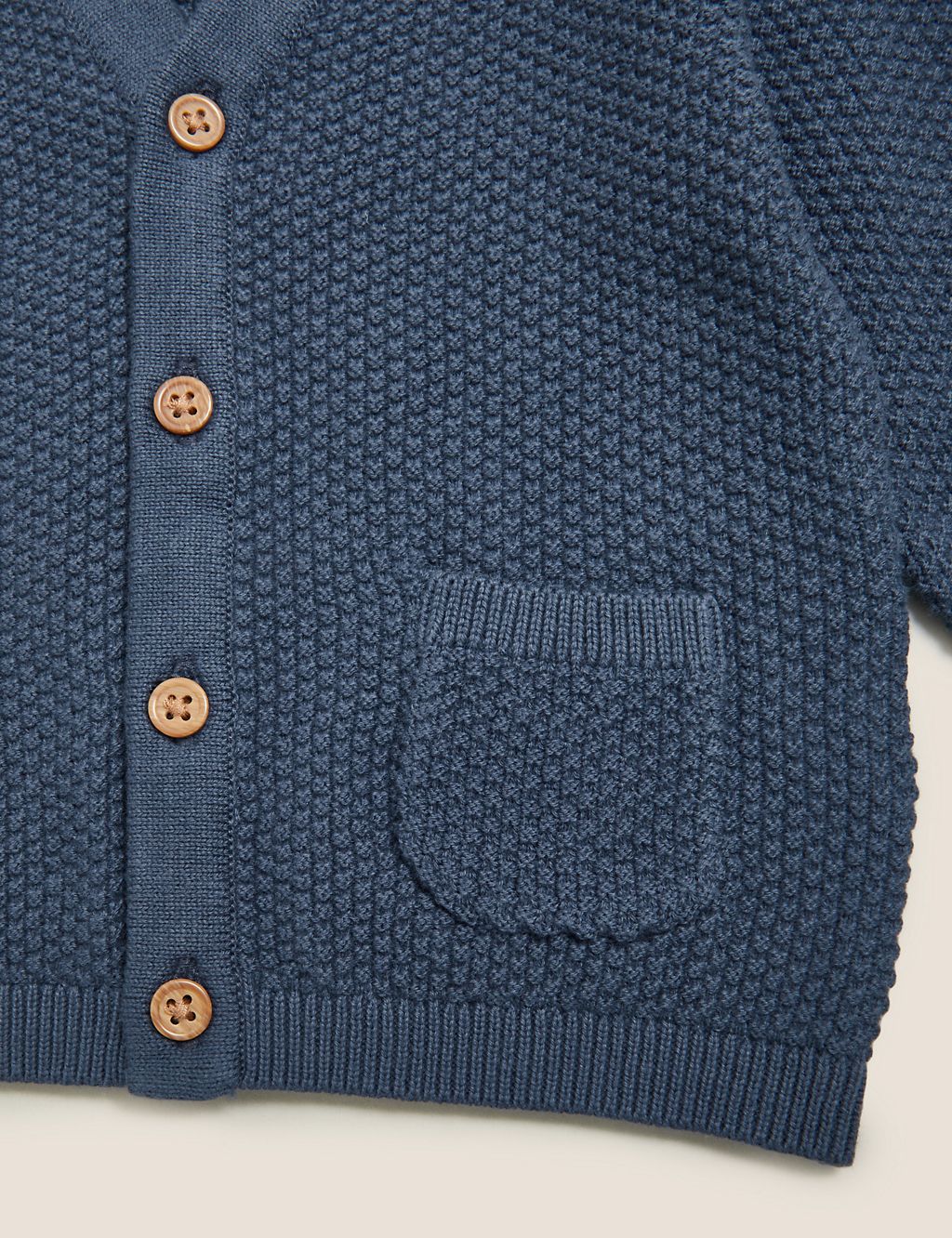 Pure Cotton Knitted Cardigan (0-3 Yrs) 2 of 3