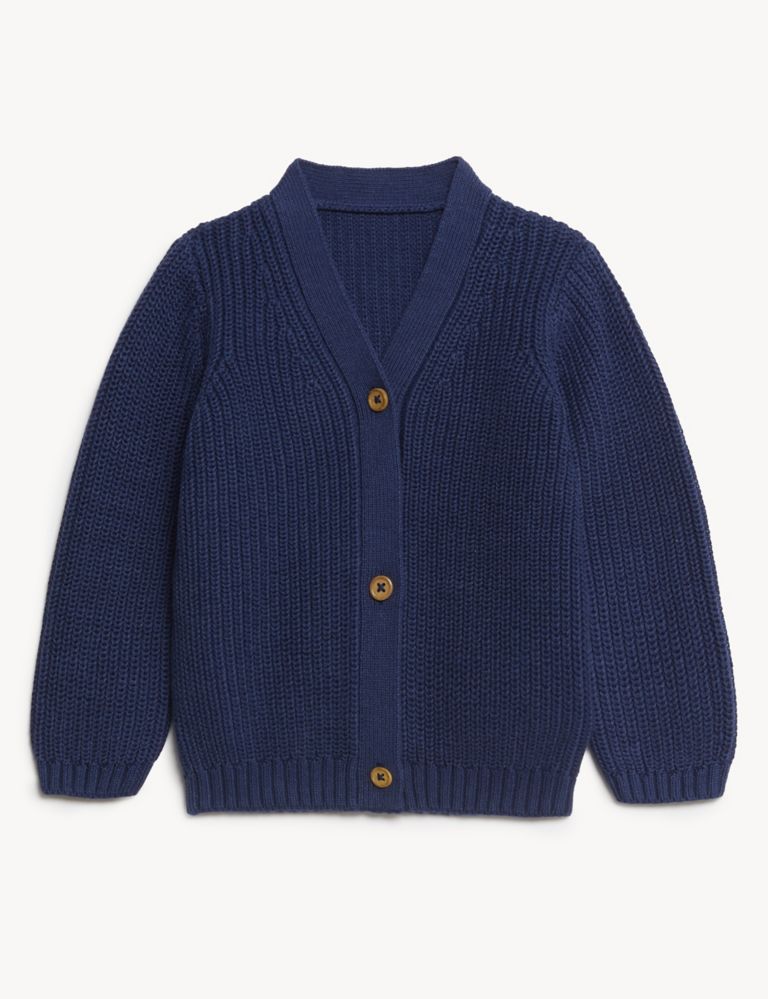 Pure Cotton Knitted Cardigan (0-3 Yrs) | M&S Collection | M&S