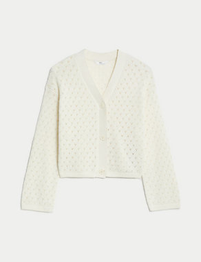 Pure Cotton Knitted Cardigan (6-16 Yrs) Image 2 of 4