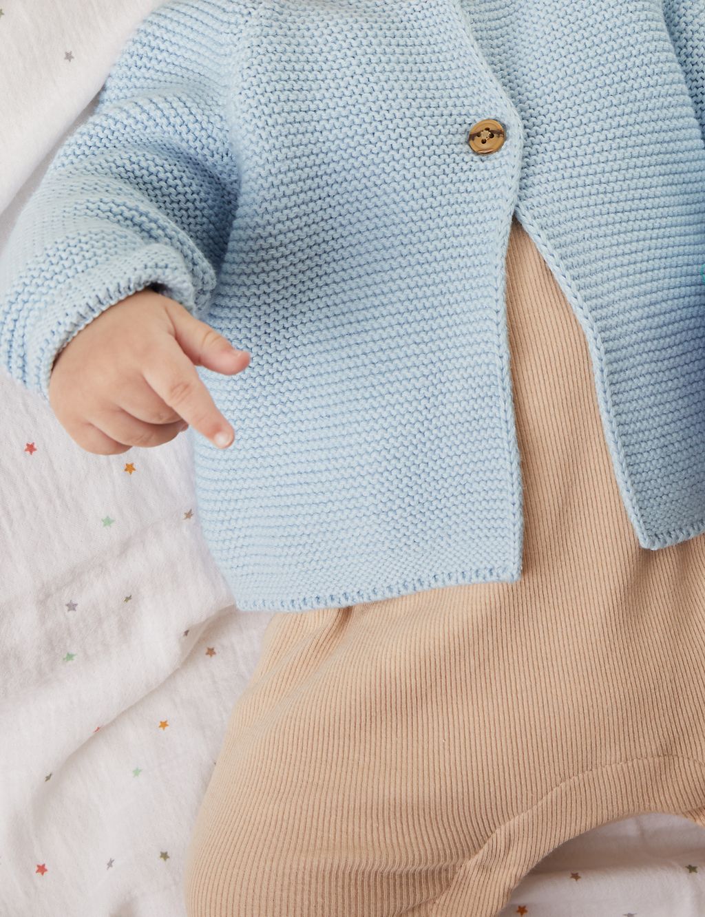 Pure Cotton Knitted Cardigan (7lbs-1 Yrs) 5 of 6