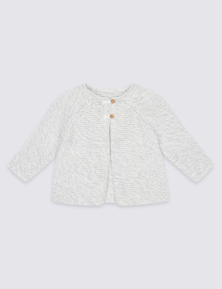 Pure Cotton Knitted Cardigan 1 of 5