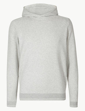 Pure Cotton Knitted Hoody  Image 2 of 4