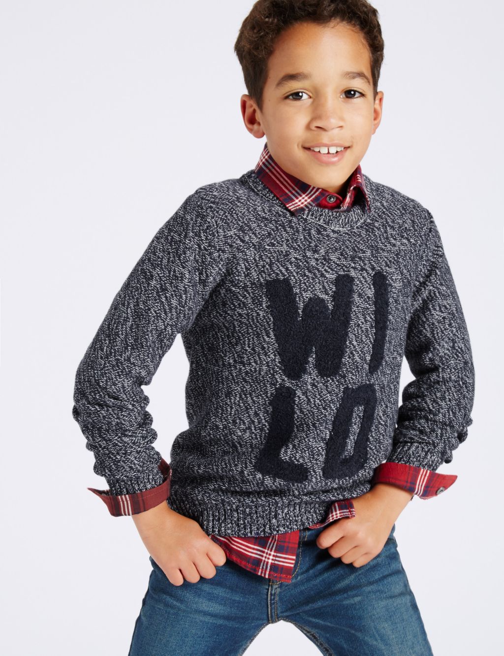 Pure Cotton Knitted Jumper (3-14 Years) 3 of 5
