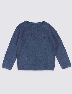 Pure Cotton Knitted Jumper (3 Months - 7 Years) Image 2 of 3