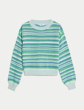 Pure Cotton Knitted Jumper (6-16 Yrs) Image 2 of 4