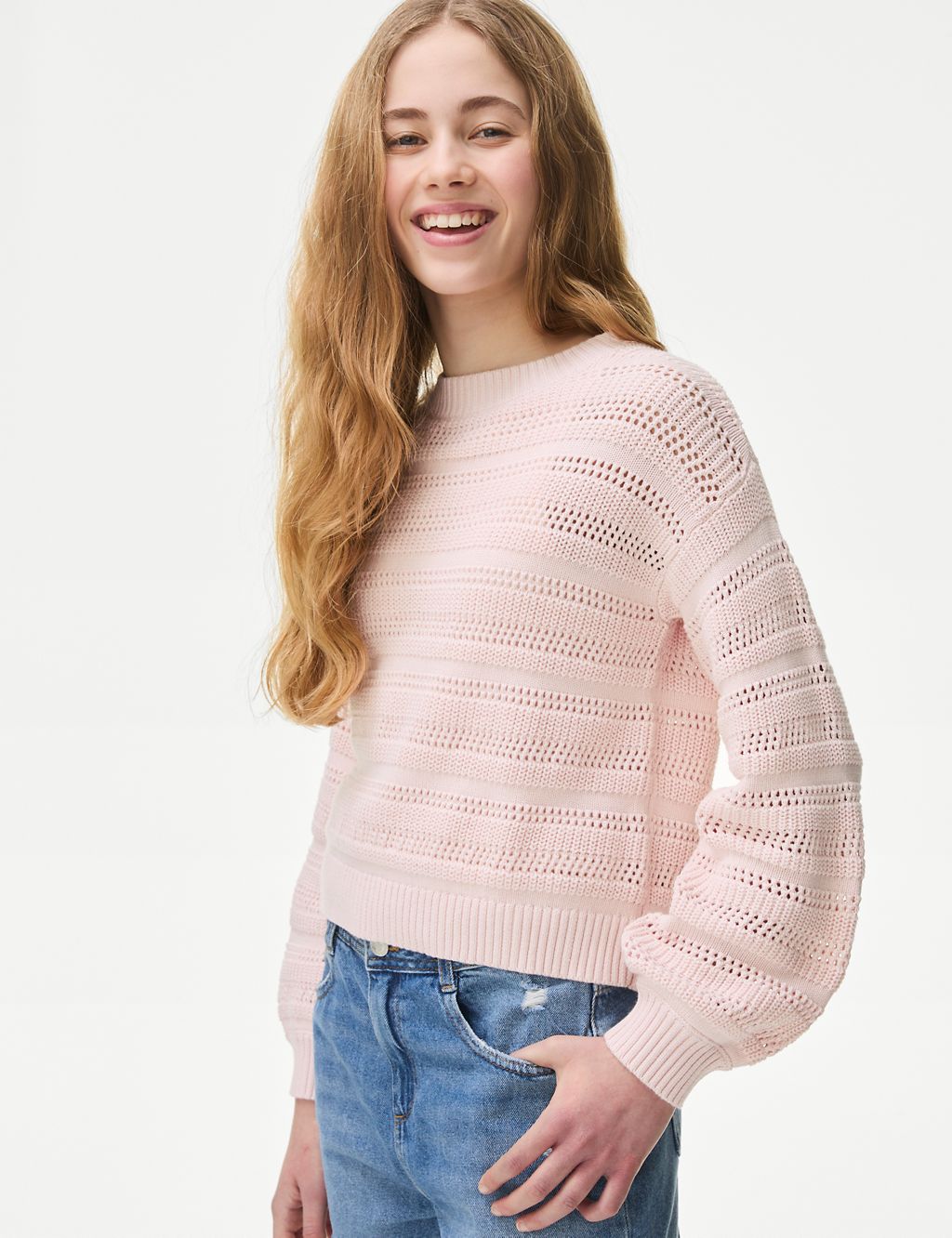 Pure Cotton Knitted Jumper (6-16 Yrs) 3 of 4