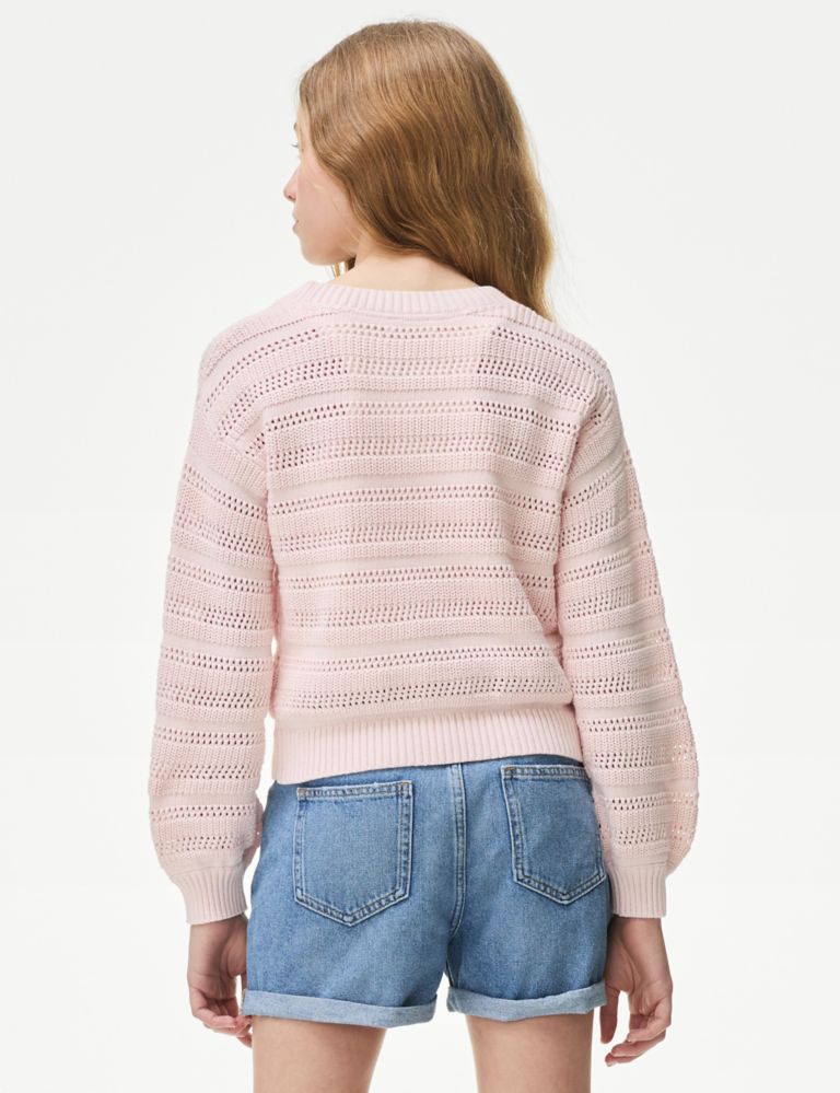Pure Cotton Knitted Jumper (6-16 Yrs) 4 of 4