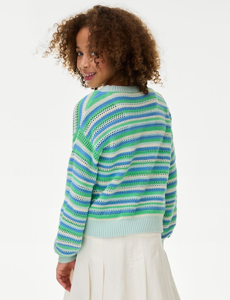 Pure Cotton Knitted Jumper (6-16 Yrs) 4 of 4
