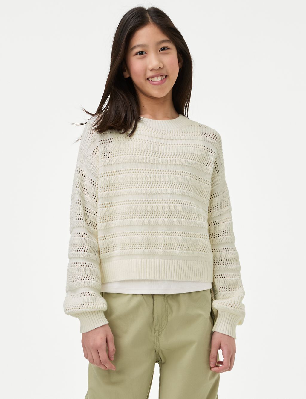 Pure Cotton Knitted Jumper (6-16 Yrs) 2 of 5