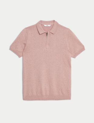 Pure Cotton Knitted Polo Shirt (6-16 Yrs) Image 2 of 6
