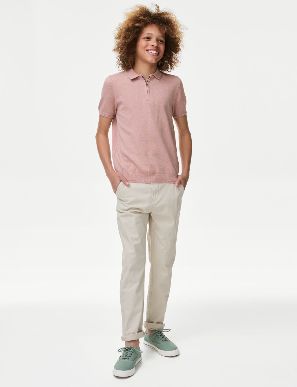 Pure Cotton Knitted Polo Shirt (6-16 Yrs) 2 of 6