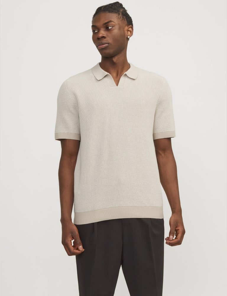Pure Cotton Knitted Polo Shirt 1 of 2