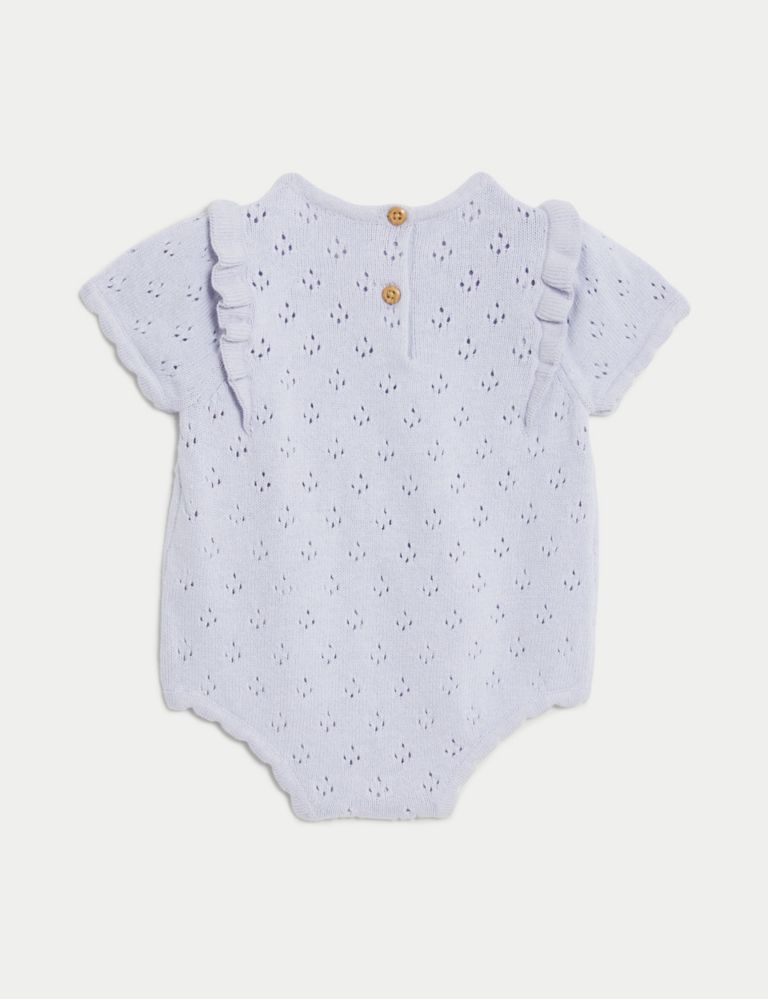 Pure Cotton Knitted Romper (7lbs-1 Yrs) 3 of 6