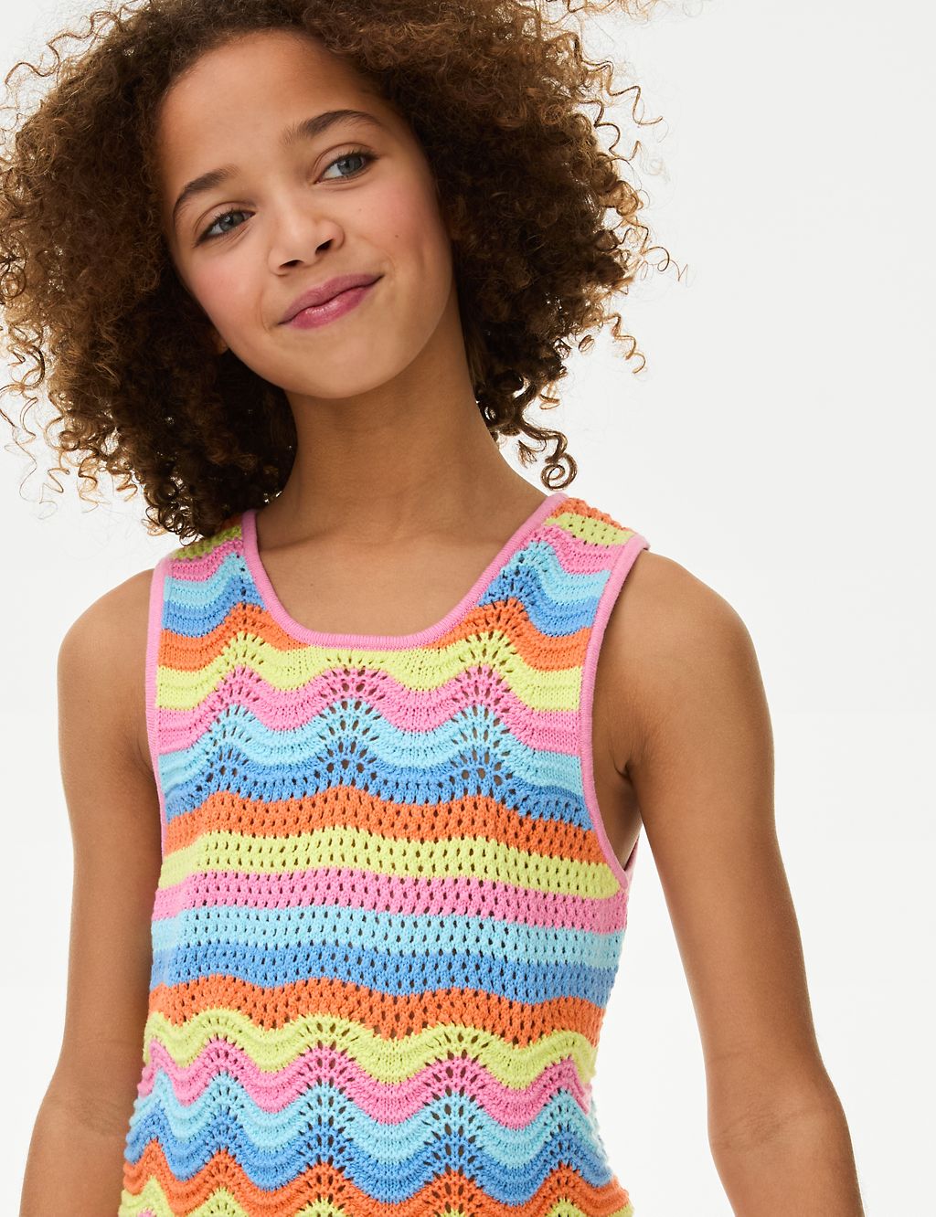 Pure Cotton Knitted Striped Vest (6-16 Yrs) 4 of 5