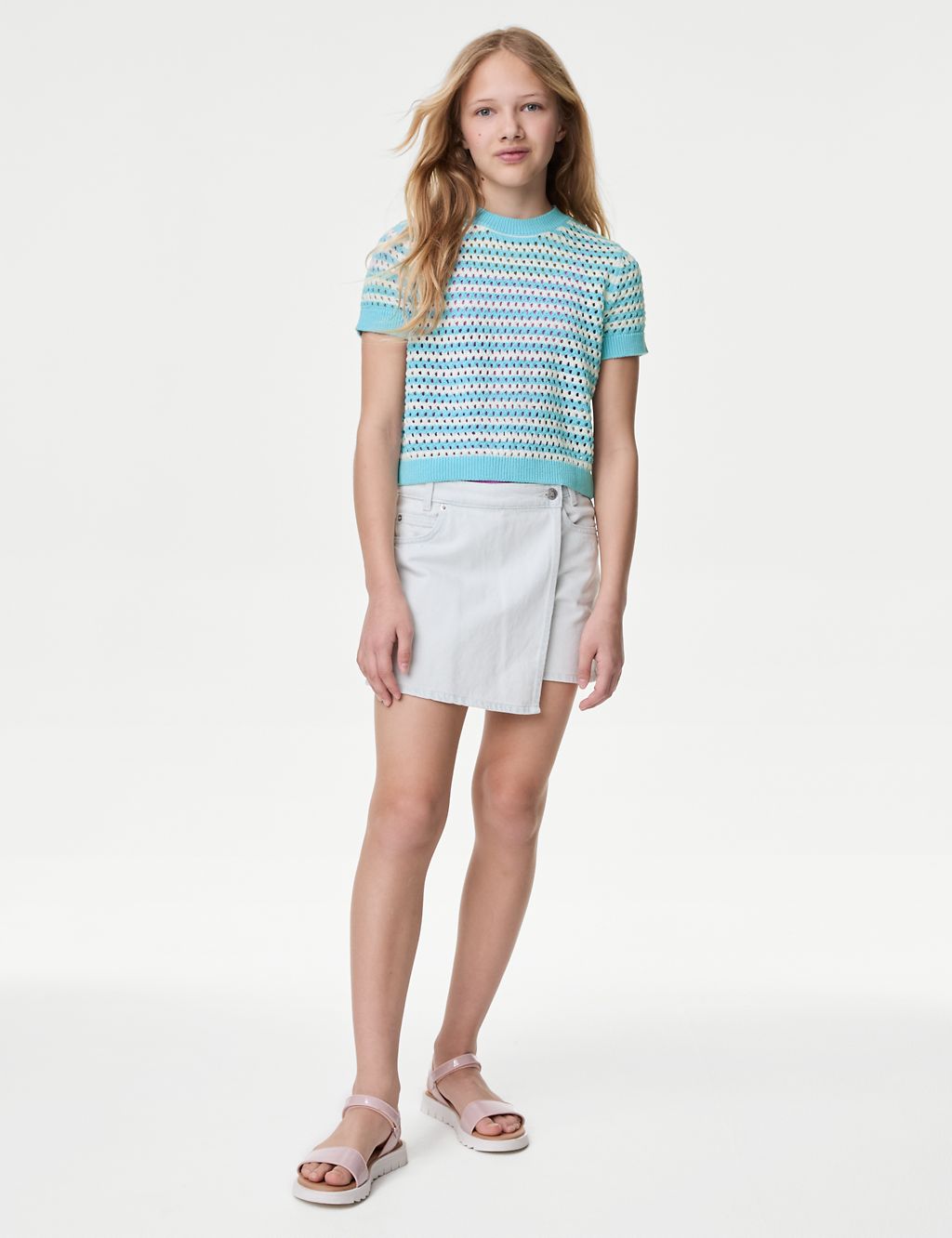 Pure Cotton Knitted Top (6-16 Yrs) 2 of 5