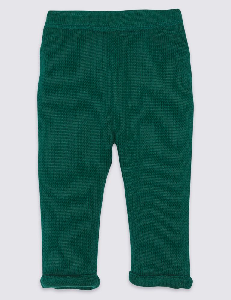 Pure Cotton Knitted Trousers 1 of 5