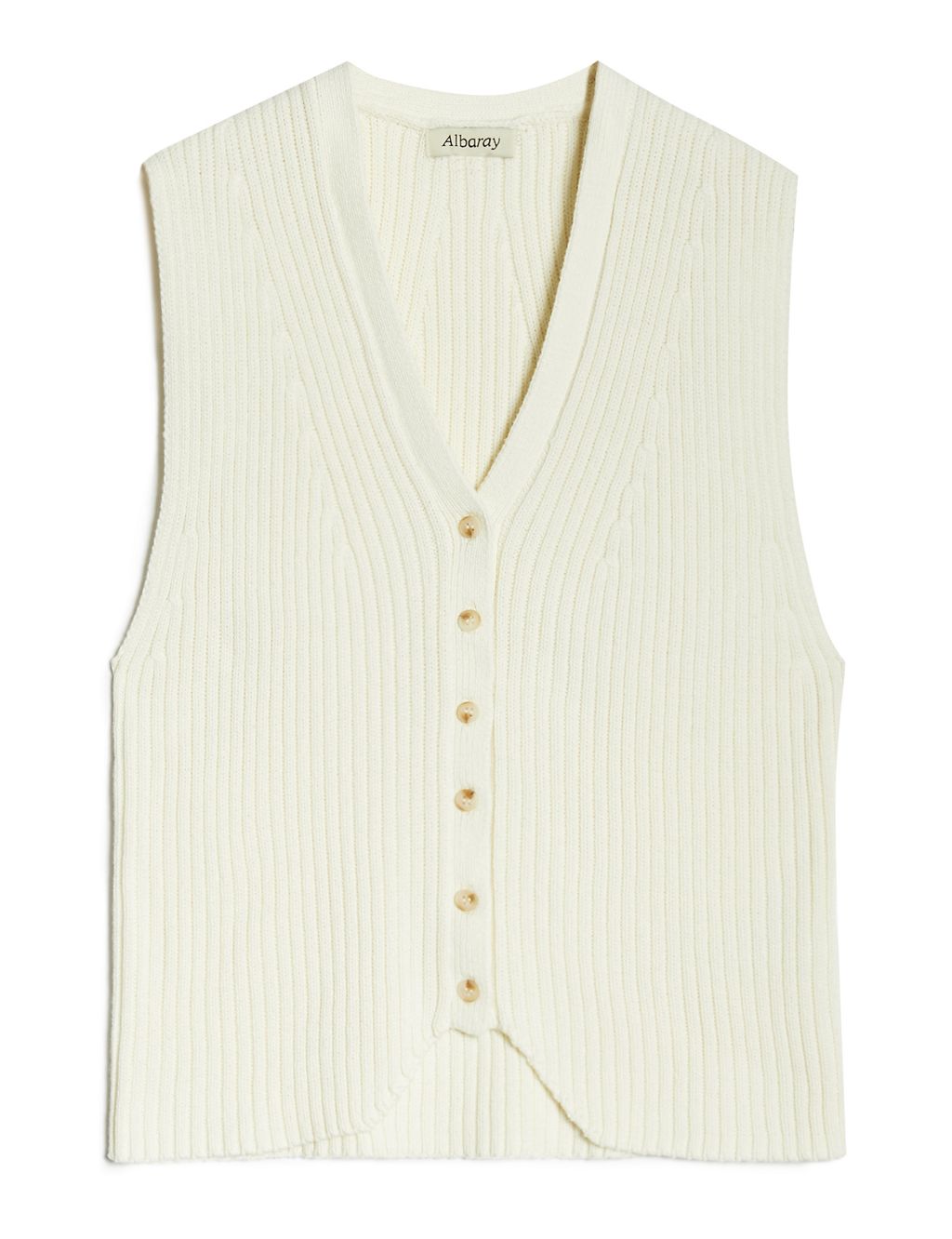 Pure Cotton Knitted Waistcoat 1 of 5