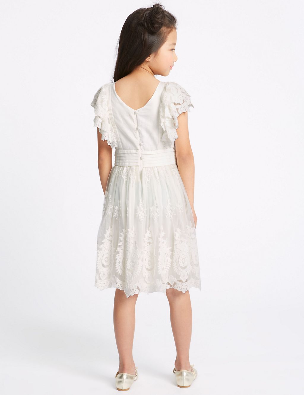 Pure Cotton Lace Dress (3-16 Years) 2 of 6