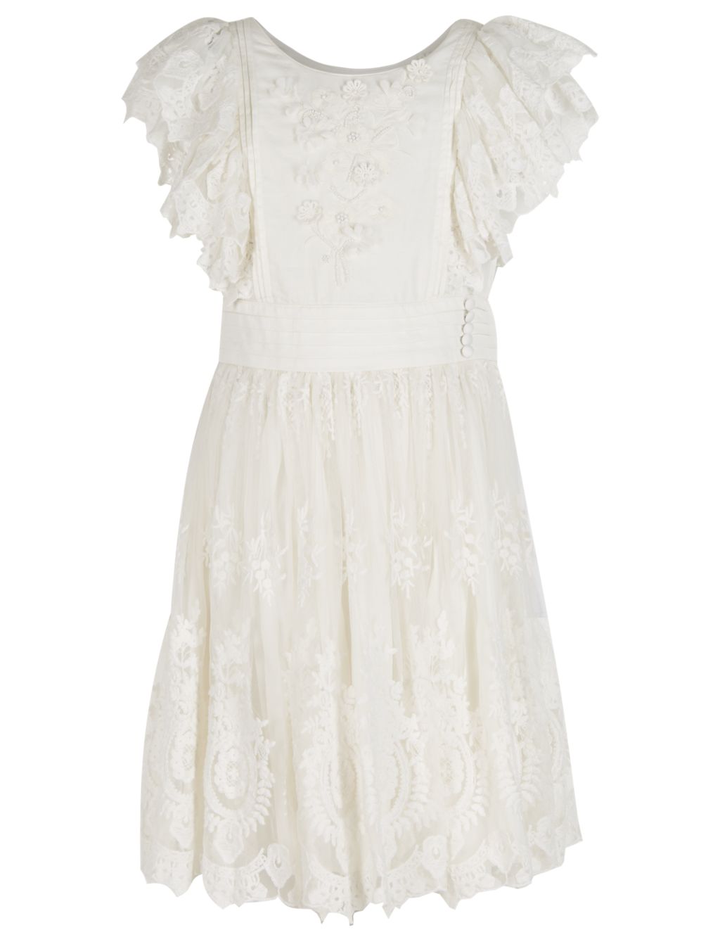 Pure Cotton Lace Dress (3-16 Years) 5 of 6