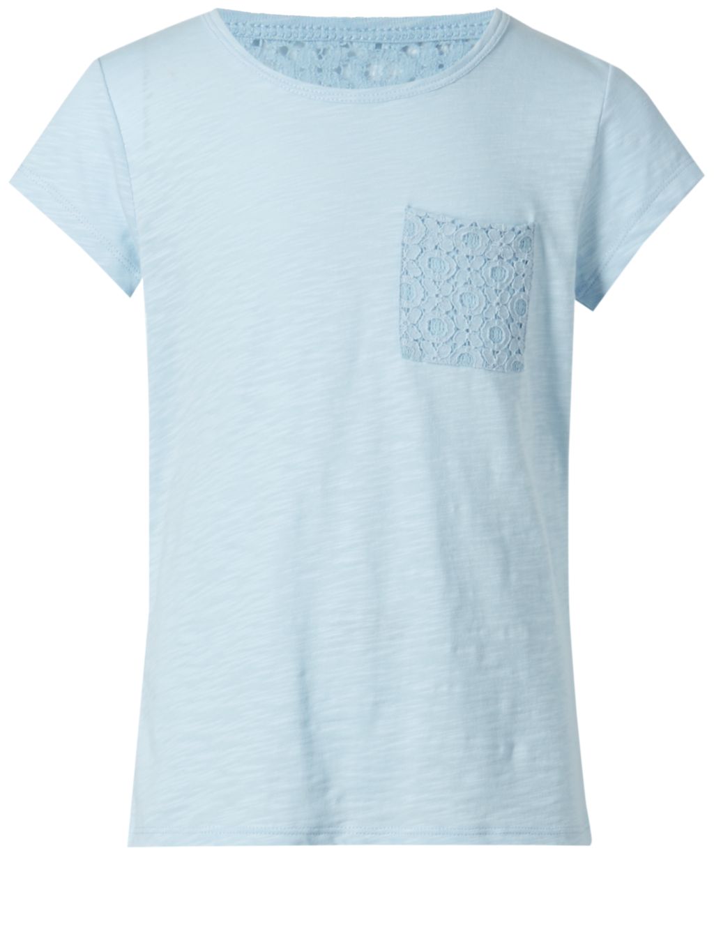 Pure Cotton Lace Pocket T-Shirt (5-14 Years) 4 of 5
