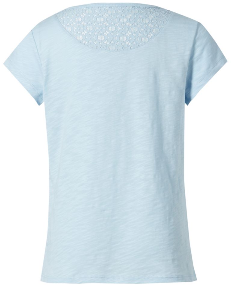 Pure Cotton Lace Pocket T-Shirt (5-14 Years) 5 of 5