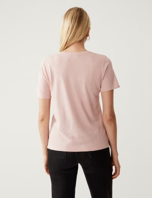 Pure Cotton Lace Pocket T-Shirt | M&S Collection | M&S