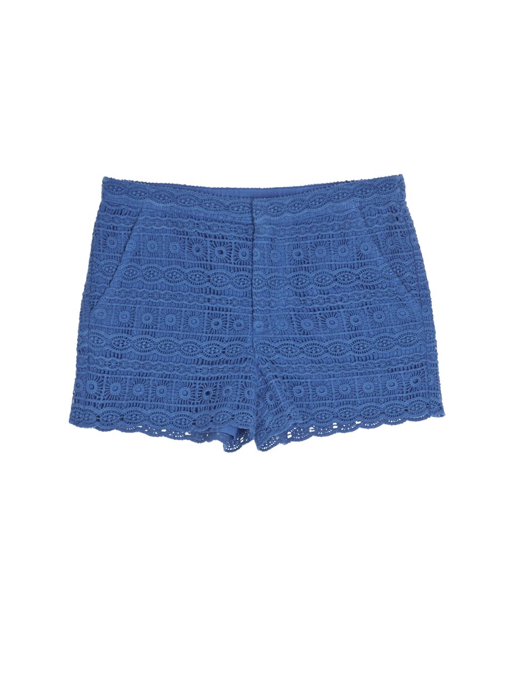Pure Cotton Lace Shorts (5-14 Years) 1 of 3