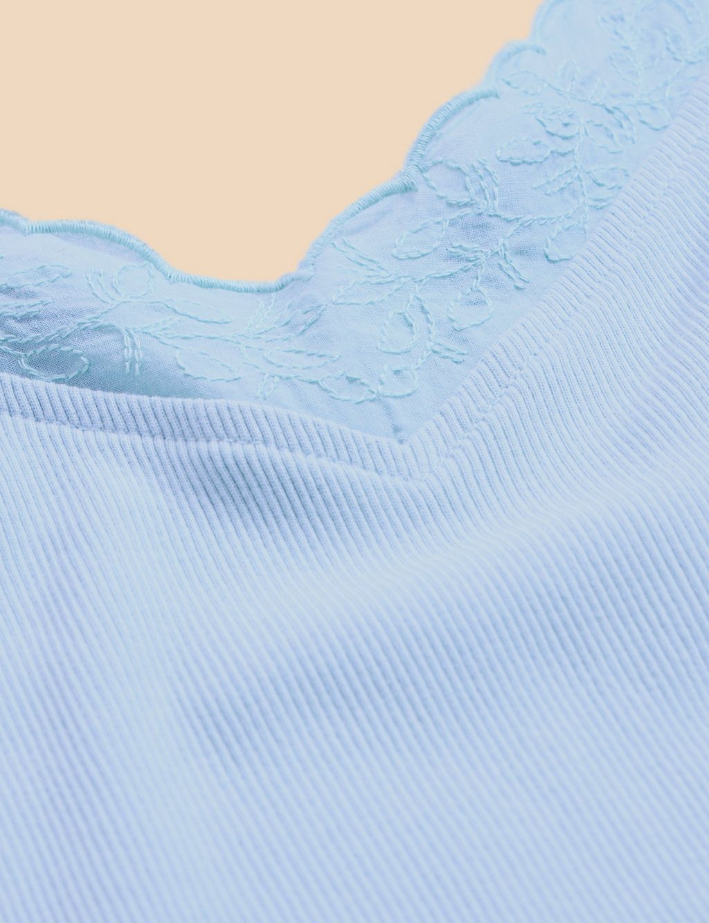 Pure Cotton Lace Trim V-Neck Vest 6 of 6