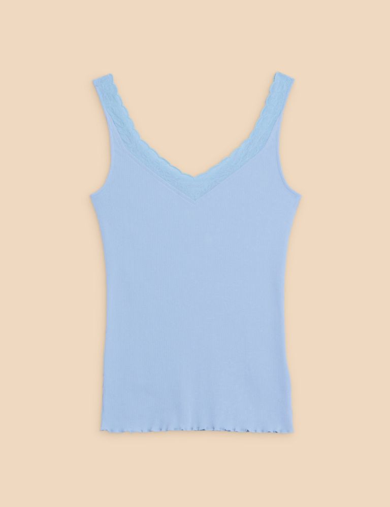 Pure Cotton Lace Trim V-Neck Vest 2 of 6