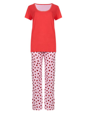Pure Cotton Ladybird Print Pyjamas with StayNEW™ Image 2 of 6