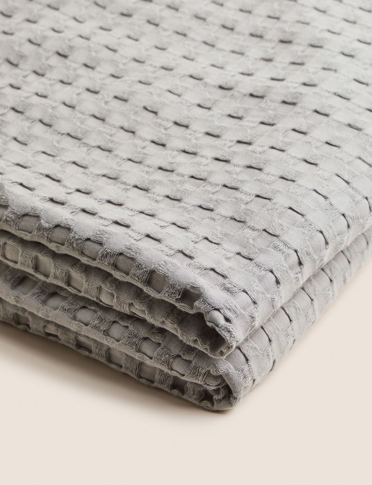 Pure Cotton Large Waffle Throw 3 of 6