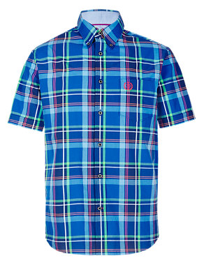Pure Cotton Layer Checked Shirt Image 2 of 4