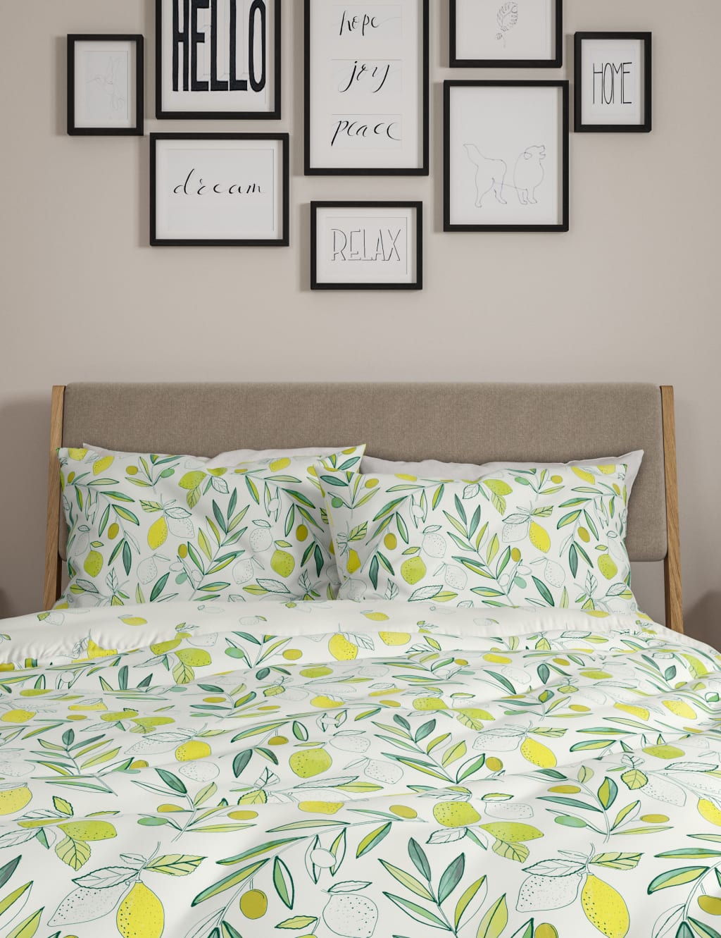 Pure Cotton Lemon Bedding Set M&S