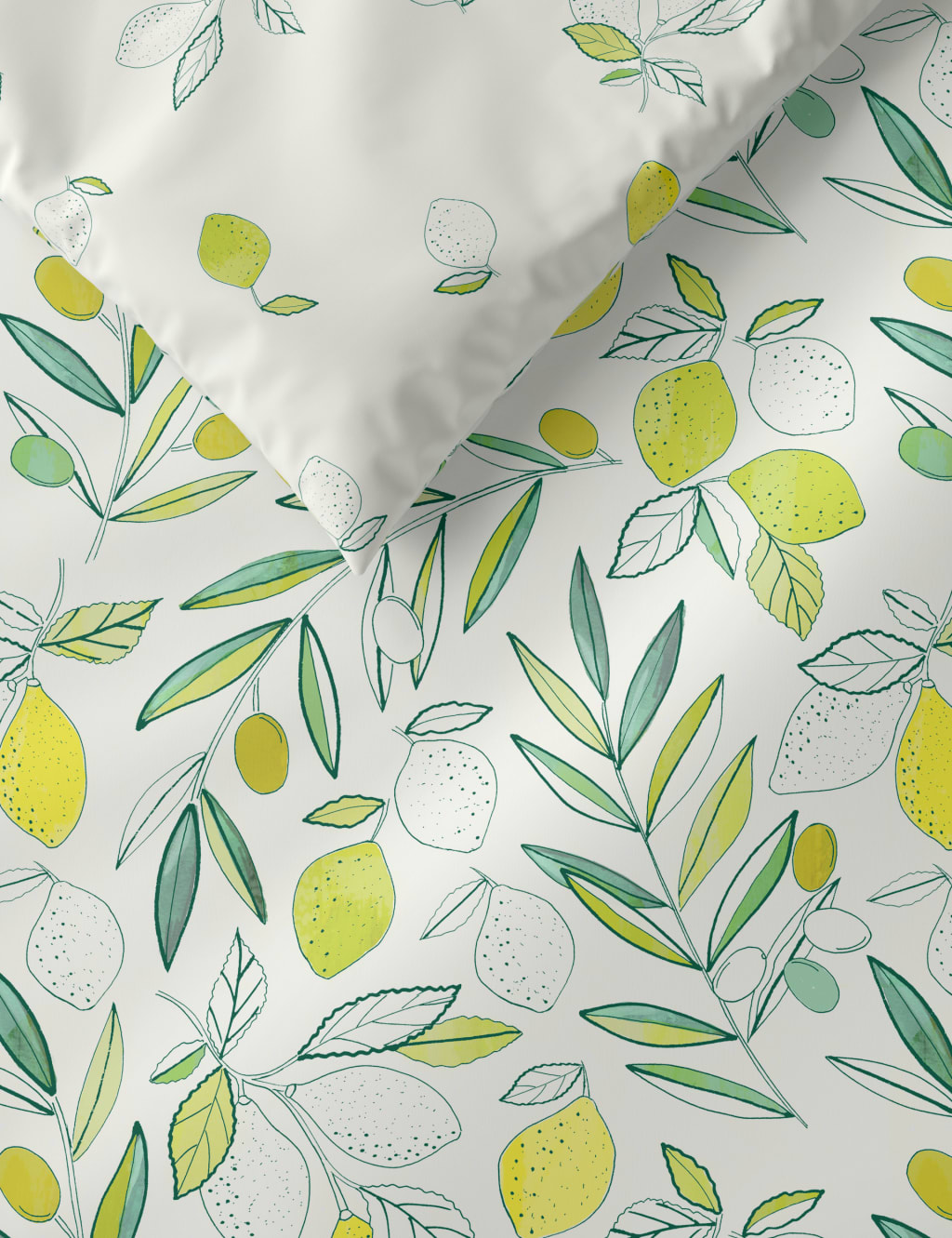 Pure Cotton Lemon Bedding Set M&S