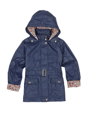 Pure Cotton Lightweight Hooded Jacket (5-14 Years) Image 2 of 4