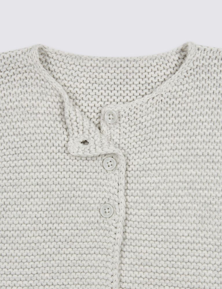 Pure Cotton Lightweight Knitted Cardigan 3 of 5