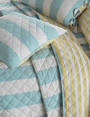 Pure Cotton Lille Stripe Bedding Set Image 2 of 6