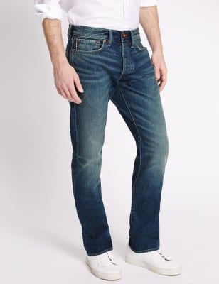Pure Cotton Limited Edition Vintage Wash Selvedge Jeans M S